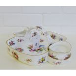 A Hammersley fine bone china floral patterned fruit set with sugar and cream jug