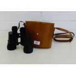 A pair of Barr & Stroud 10 x 43 binoculars in a leather fitted case