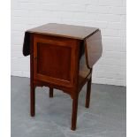 A mahogany drop flap bedside cabinet, 70 x 46cm