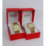 Two Swiss Emporio contemporary wristwatches (unused and boxed), (2)