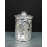 The West Calder Co-Operative Society Ltd, Jubilee 1875-1925 tin and cover, 18cm high