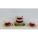 A Spode 'Regent' patterned twelve piece teaset, comprising twelve cups, twelve saucers, twelve