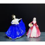 Two Royal Doulton porcelain figures to include 'Janet' HN1537 and 'Elaine' HN2791, tallest 20cm, (2)