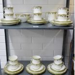 A Fenton porcelain 'Milo' patterned twelve place teaset comprising twelve cups, twelve saucers,