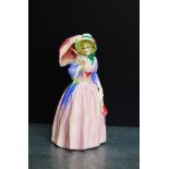 A Royal Doulton porcelain figure 'Miss Demure' HN1402, with registration No.753474, with printed and