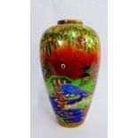 Wedgwood Fairyland lustre Malfrey vase of high shouldered baluster form, designed by Daisy Makeig-