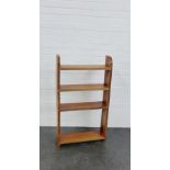 A modern hardwood bookcase, 102 x 58cm