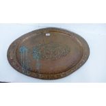 An oval Arts & Crafts copper tray