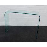 A contemporary glass hall /. consul table, 73 x 100cm