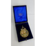 George Heriot's Hospital School white metal Dux medal in fitted case, dated 1940
