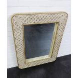 A contemporary wall mirror, the rectangular plate signed D. Marshall