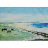 R. Allen 'Traigh Bhagh, Tiree' Pastel, signed and dated 1961, in a glazed frame, 35 x 25cm