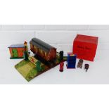 Hornby series, Meccano Limited, railway accessories to include plate layer's hut, watchman's hut