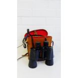 Zenith 10 x 50 field binoculars in a leather fitted case