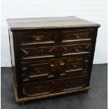 An oak Jacobean style chest , 87 x 92cm