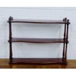 A mahogany hanging shelf, 60 x 46cm