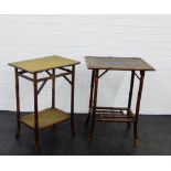 Two early 20th century bamboo side tables, (2), 70 x 52cm