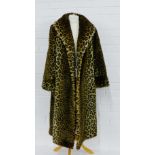 Faux fur Leopard coat, with an Astraka label