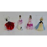 A collection of four Royal Doulton porcelain figures to include 'Karen' HN2388, 'Good Companion'