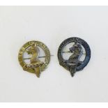 Two early 20th century Scottish silver McQueen clan brooches, Edinburgh 1914 & 1915 (2)