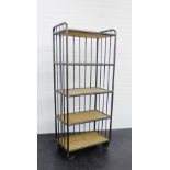 An industrial style shelved trolley, 181 x 76cm