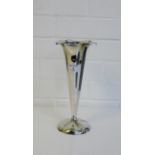 Edwardian silver vase with flared rim and lobed foot, makers mark for William Hutton and Sons Ltd,