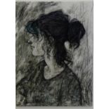 George A Macpherson ARSA Graphite, pencil and charcoal drawing of a Young Woman, signed and dated '