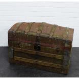 A domed top storage trunk / chest, 52 x 76cm