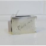 Victorian silver matchbox cover, Chester 1897, inscribed Edith 1903 to front, 7.5cm long