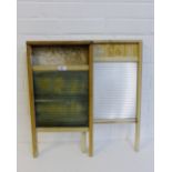 A Glassick vintage washboard and another, (2)