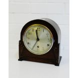 An oak cased Art Deco mantle clock