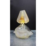 An opaque glass Salvador Dali perfume bottle and lid, 13cm high