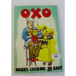 An 'OXO makes cooking so easy' rectangular ceramic wall plaque, 30 x 20cm