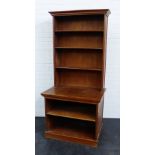 A bookcase with under cabinet, 186 x 86cm From the residual contents of a West Coast Family