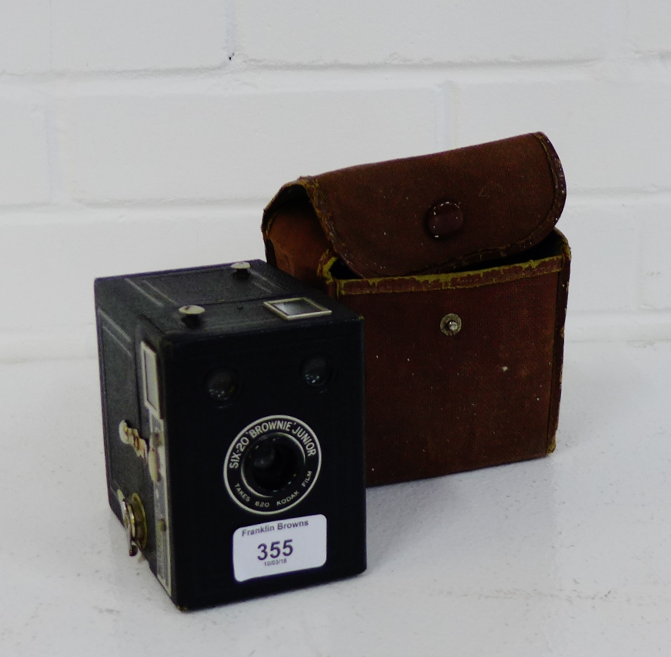 A Kodak Brownie Jnr camera