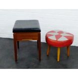 Two retro stools, (2)