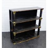 An ebonised and parcel gilt bookcase, 90 x 92cm From the residual contents of a West Coast Family