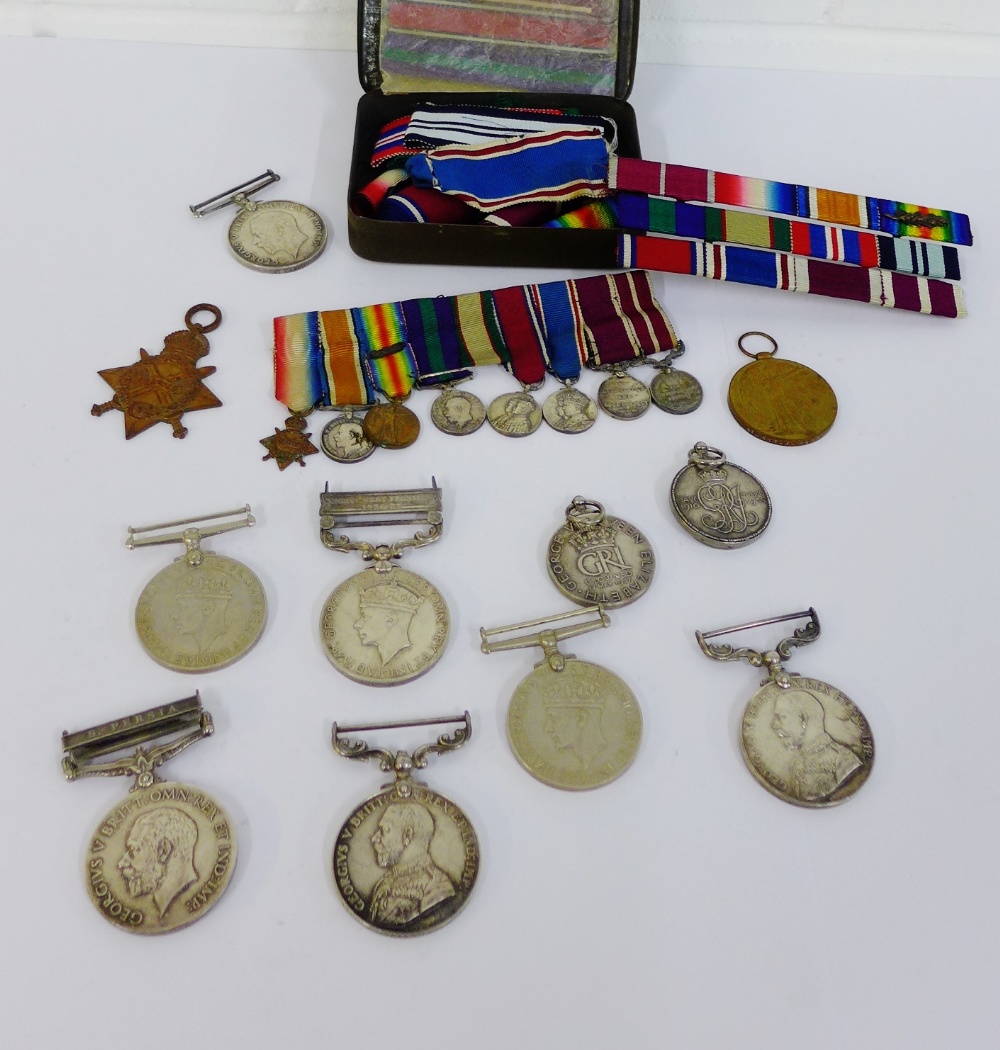 Great War and later Medal group comprising WWI trio of 1914 / 1915 Star and Victory and War medals