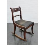 A mahogany rocking chair, 76 x 48cm From the residual contents of a West Coast Family Country House