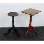 Two mahogany pedestal tables, 74 x 48cm, (2) From the residual contents of a West Coast Family