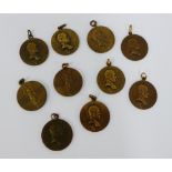A collection of ten bronze National Rifle Association medals (10)