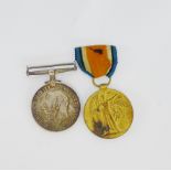WWI War medal awarded to 277590 Pte W Linton together with a WWI victory medal awarded to 53845