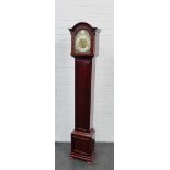 A mahogany cased grandmother clock, 153 x 30cm