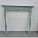 A painted Adams style fire surround / mantle 120 x 123cm