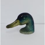 'Ducky' painted metal ducks head, 12cm long