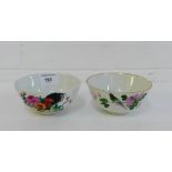 A Chinese Cockerel patterned small porcelain bowl, together with another, 12cm diameter, (2)