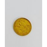 Edward VII gold half sovereign coin dated 1905