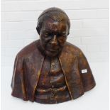 A head and shoulders bust of 'His Eminence Gordon Joseph Cardinal Gray', modelled by Vincent