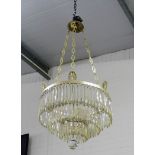 A three tiered chandelier