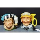 Two Royal Doulton character mugs, to include 'Veteran Motorist' D6633 and 'The Falconer' D6633, 20cm